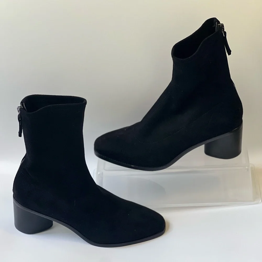 Aldo Women’s Black Zipper Back Boots - 7.5 - Picture 2 of 11
